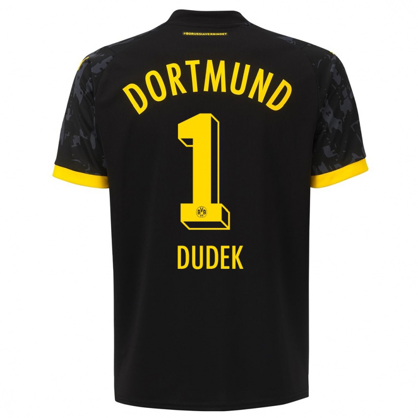 Vaikiškas Daniel Dudek #1 Juoda Išvykos Marškinėliai 2023/24 T-Shirt