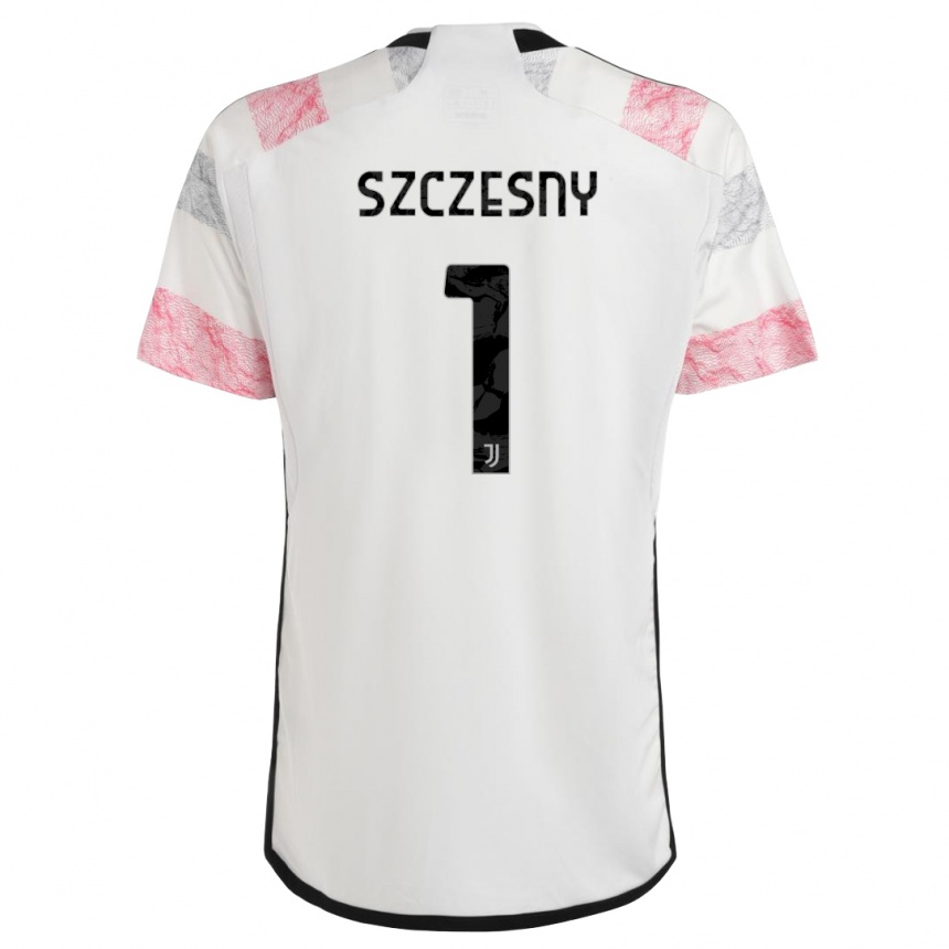 Vaikiškas Wojciech Szczesny #1 Balta Rožinė Išvykos Marškinėliai 2023/24 T-Shirt