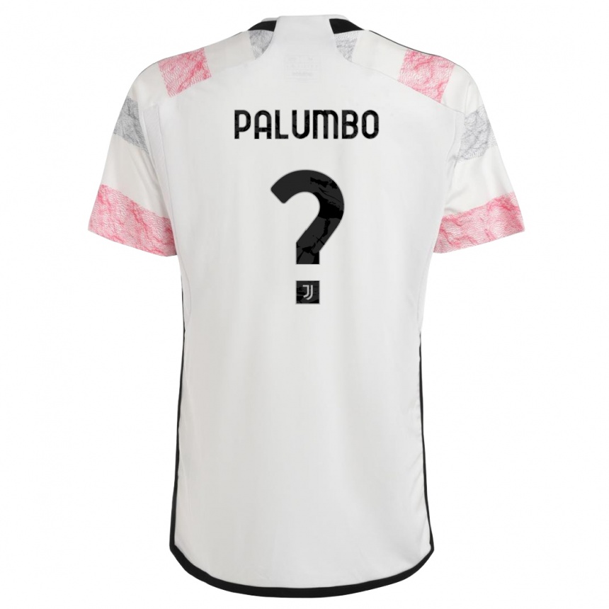 Vaikiškas Martin Palumbo #0 Balta Rožinė Išvykos Marškinėliai 2023/24 T-Shirt