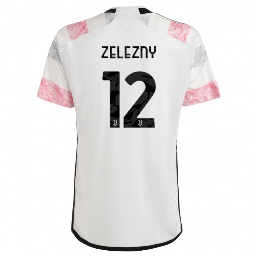 Vaikiškas Radoslaw Zelezny #12 Balta Rožinė Išvykos Marškinėliai 2023/24 T-Shirt