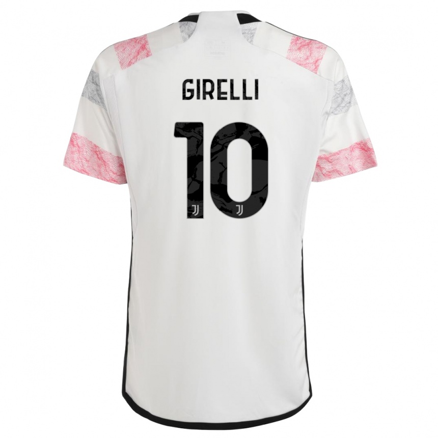 Vaikiškas Cristiana Girelli #10 Balta Rožinė Išvykos Marškinėliai 2023/24 T-Shirt