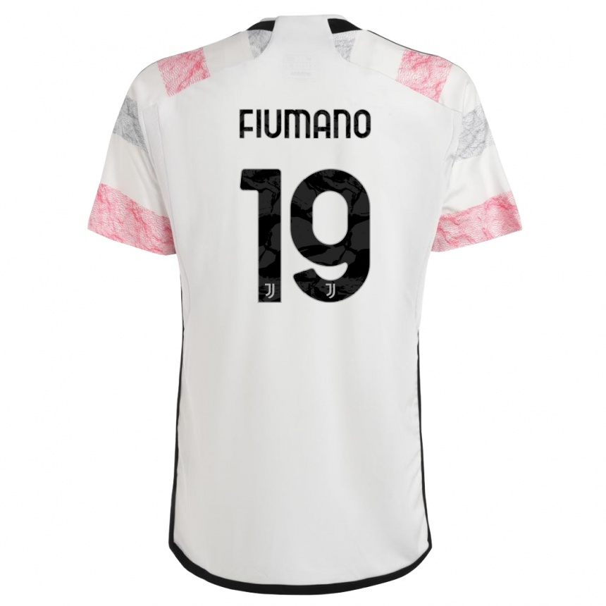 Vaikiškas Filippo Fiumano #19 Balta Rožinė Išvykos Marškinėliai 2023/24 T-Shirt