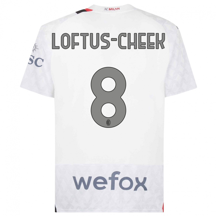 Vaikiškas Ruben Loftus-Cheek #8 Baltas Išvykos Marškinėliai 2023/24 T-Shirt