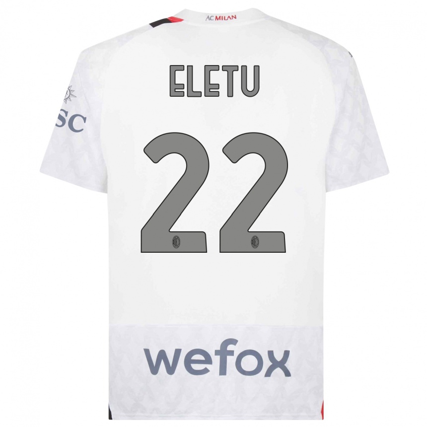 Vaikiškas Victor Eletu #22 Baltas Išvykos Marškinėliai 2023/24 T-Shirt