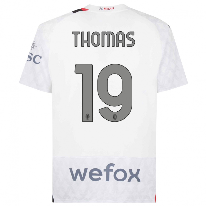 Vaikiškas Lindsey Thomas #19 Baltas Išvykos Marškinėliai 2023/24 T-Shirt