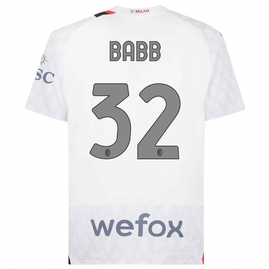 Vaikiškas Selena Delia Babb #32 Baltas Išvykos Marškinėliai 2023/24 T-Shirt