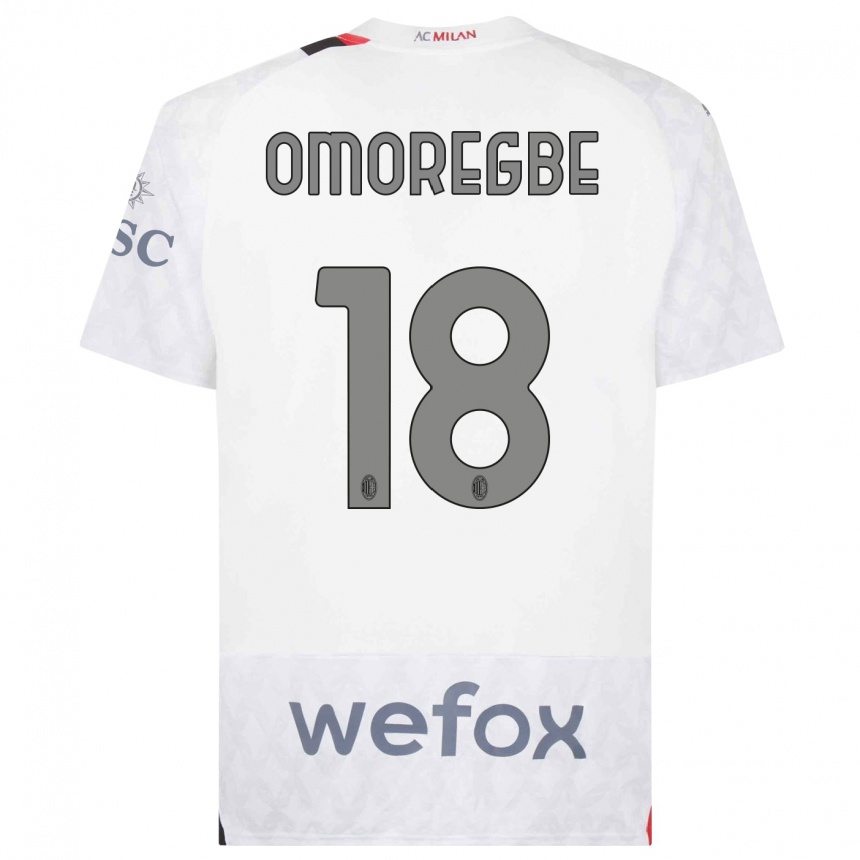 Vaikiškas Bob Murphy Omoregbe #18 Baltas Išvykos Marškinėliai 2023/24 T-Shirt