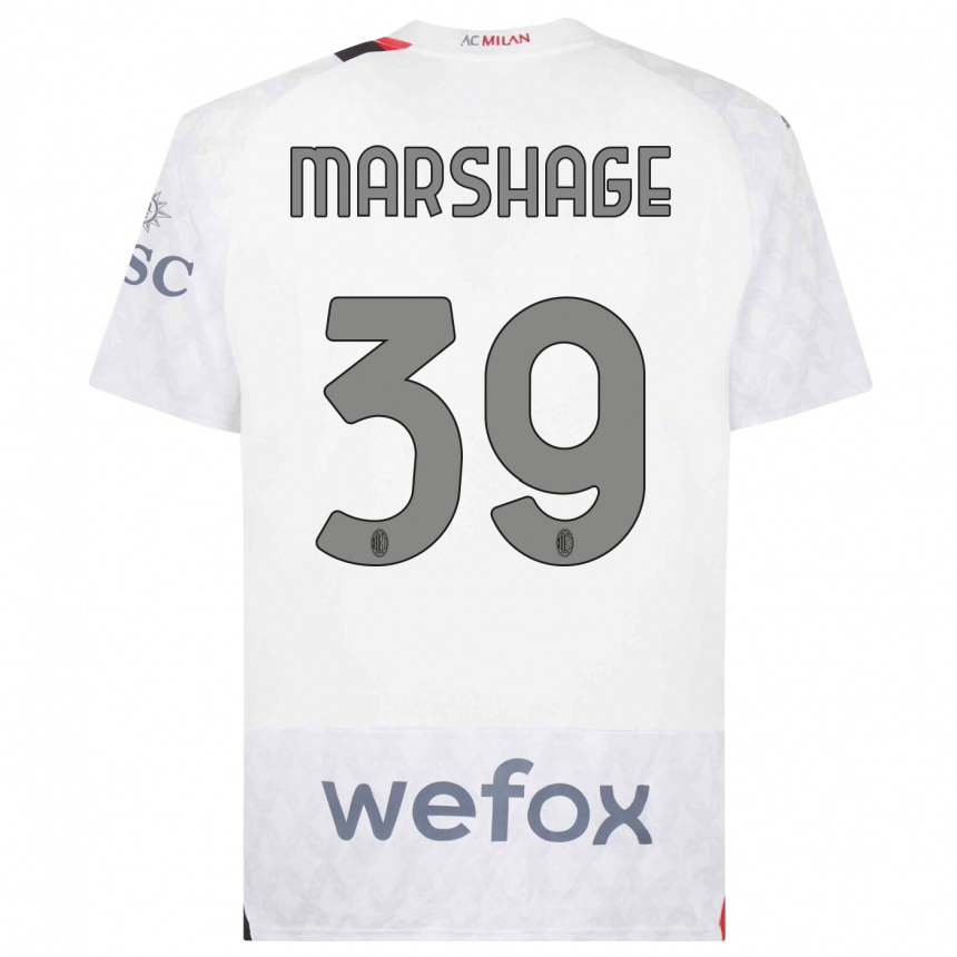 Vaikiškas Wilgot Marshage #39 Baltas Išvykos Marškinėliai 2023/24 T-Shirt