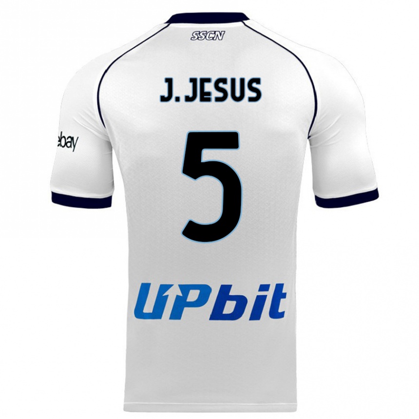 Vaikiškas Juan Jesus #5 Baltas Išvykos Marškinėliai 2023/24 T-Shirt