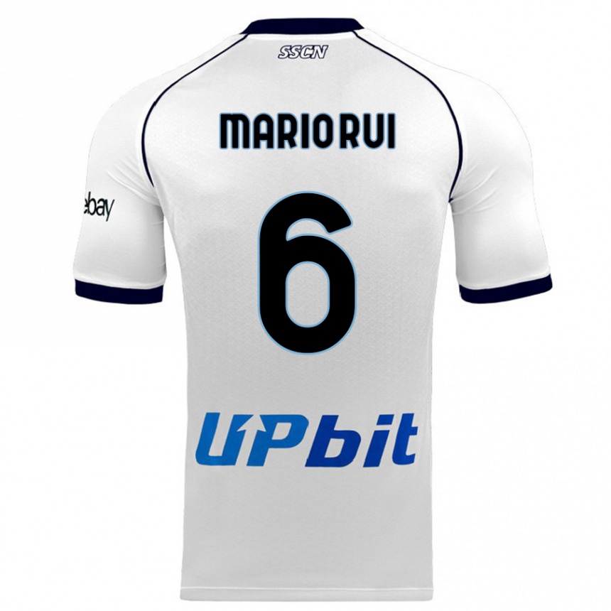 Vaikiškas Mario Rui #6 Baltas Išvykos Marškinėliai 2023/24 T-Shirt