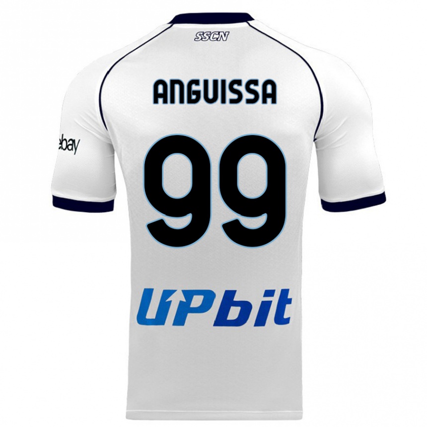 Vaikiškas Andre Zambo Anguissa #99 Baltas Išvykos Marškinėliai 2023/24 T-Shirt