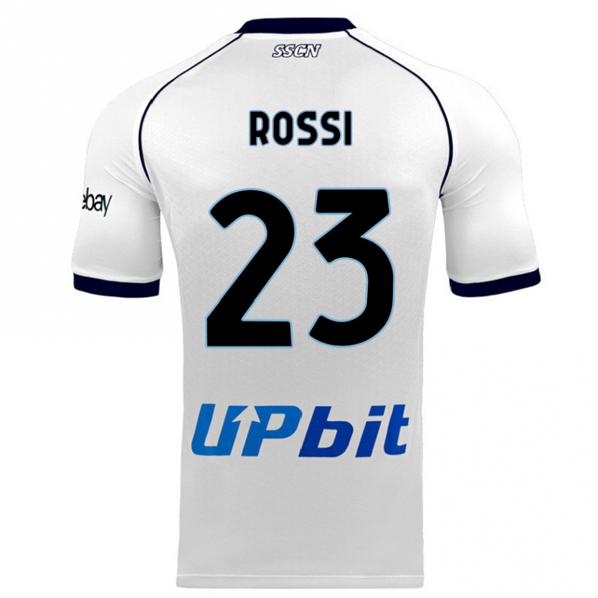 Vaikiškas Leonardo Rossi #23 Baltas Išvykos Marškinėliai 2023/24 T-Shirt