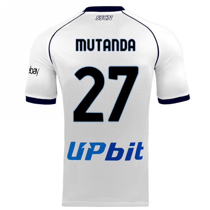 Vaikiškas Noah Mutanda #27 Baltas Išvykos Marškinėliai 2023/24 T-Shirt