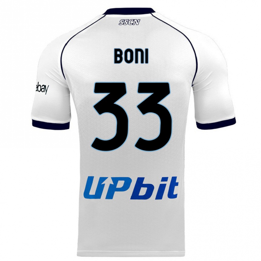 Vaikiškas Landry Boni #33 Baltas Išvykos Marškinėliai 2023/24 T-Shirt