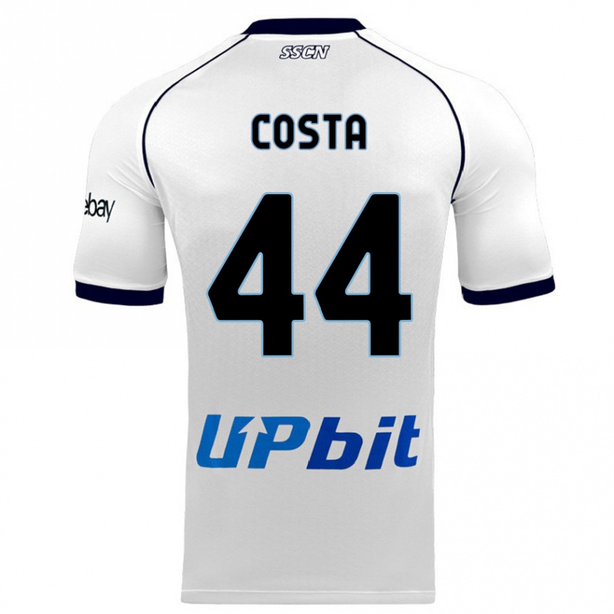 Vaikiškas Filippo Costa #44 Baltas Išvykos Marškinėliai 2023/24 T-Shirt