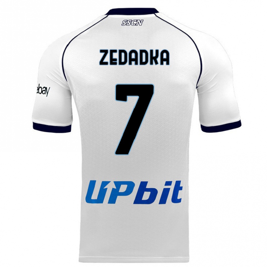 Vaikiškas Karim Zedadka #7 Baltas Išvykos Marškinėliai 2023/24 T-Shirt