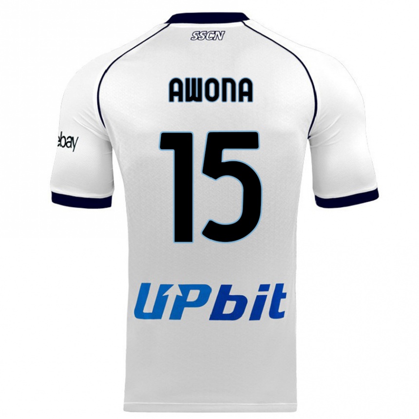 Vaikiškas Aurelle Awona #15 Baltas Išvykos Marškinėliai 2023/24 T-Shirt