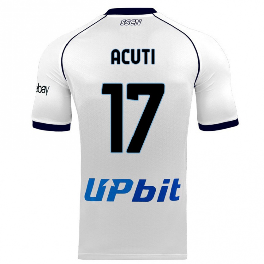 Vaikiškas Arianna Acuti #17 Baltas Išvykos Marškinėliai 2023/24 T-Shirt