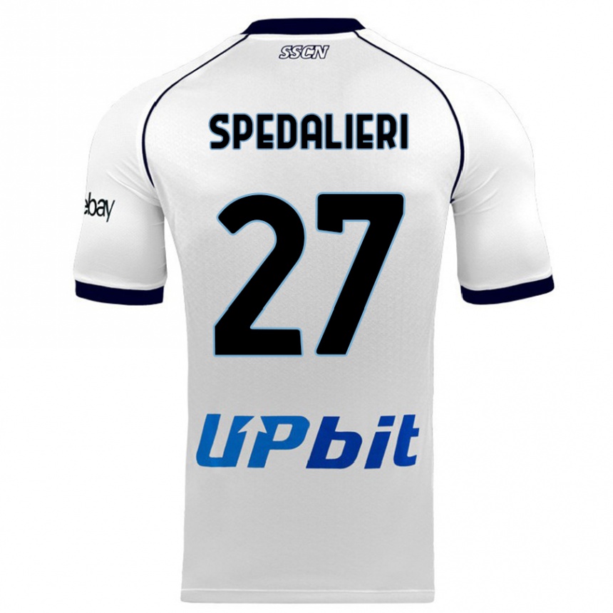 Vaikiškas Johnatan Andrea Spedalieri #27 Baltas Išvykos Marškinėliai 2023/24 T-Shirt