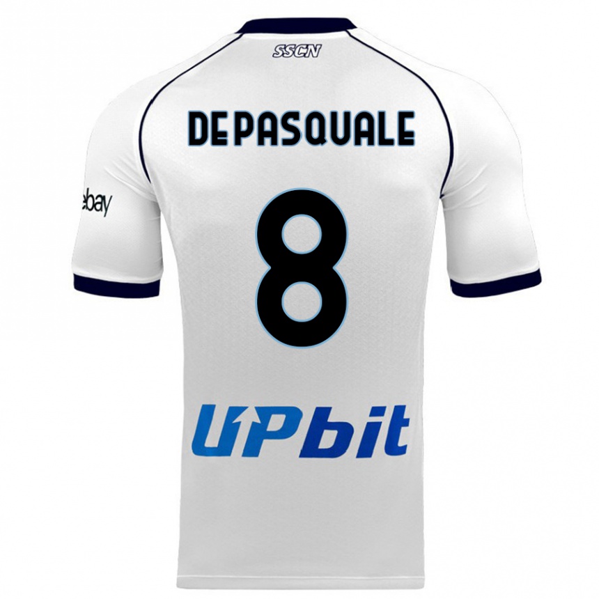 Vaikiškas Dylan De Pasquale #8 Baltas Išvykos Marškinėliai 2023/24 T-Shirt