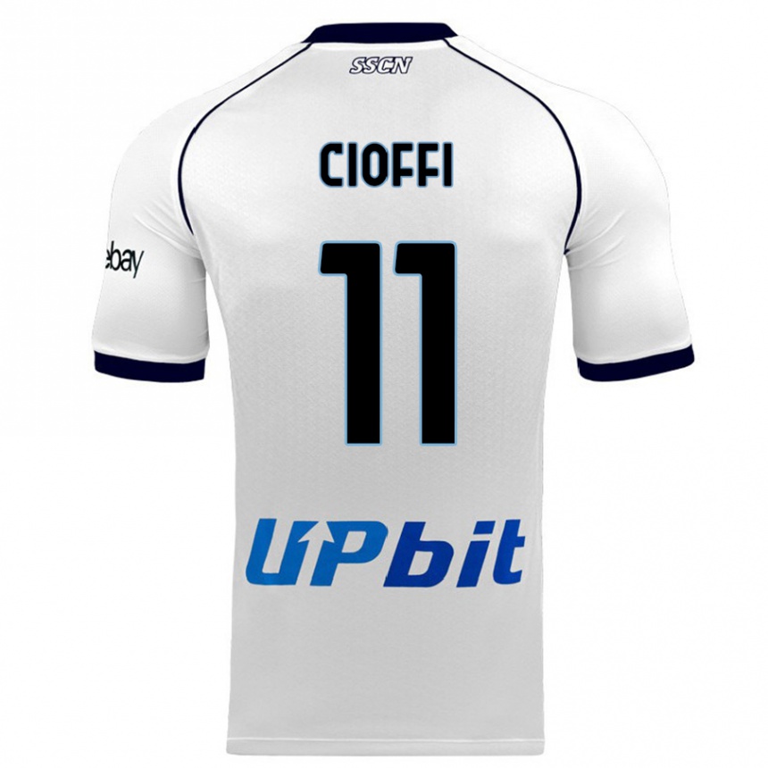 Vaikiškas Antonio Cioffi #11 Baltas Išvykos Marškinėliai 2023/24 T-Shirt