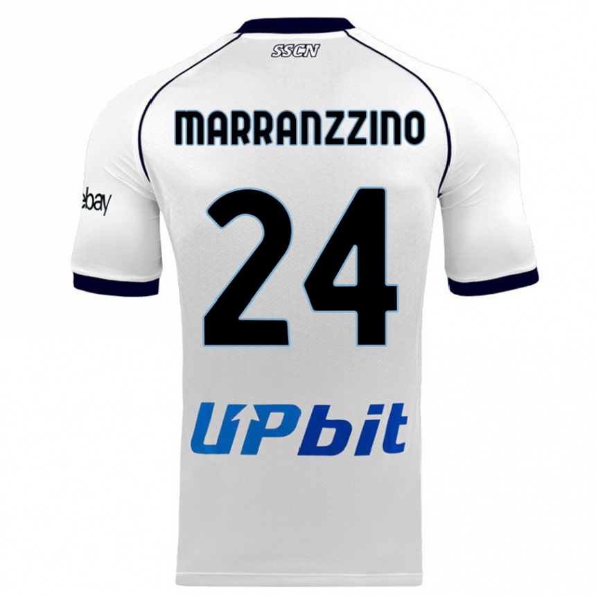 Vaikiškas Pasquale Marranzzino #24 Baltas Išvykos Marškinėliai 2023/24 T-Shirt