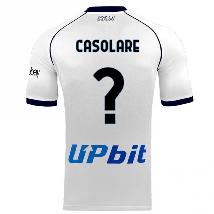 Vaikiškas Gabriel Casolare #0 Baltas Išvykos Marškinėliai 2023/24 T-Shirt