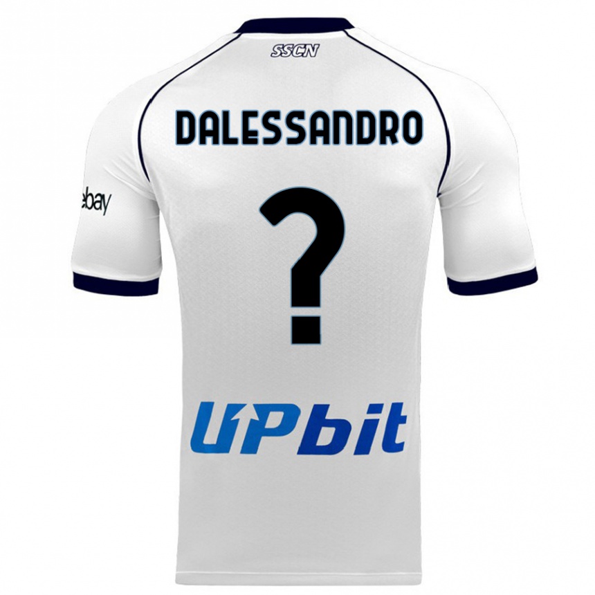 Vaikiškas Nicola Dalessandro #0 Baltas Išvykos Marškinėliai 2023/24 T-Shirt