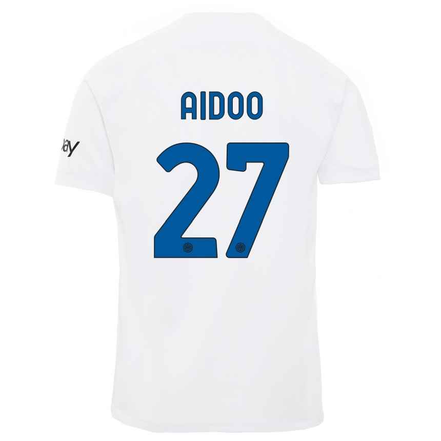 Vaikiškas Mike Aidoo #27 Baltas Išvykos Marškinėliai 2023/24 T-Shirt