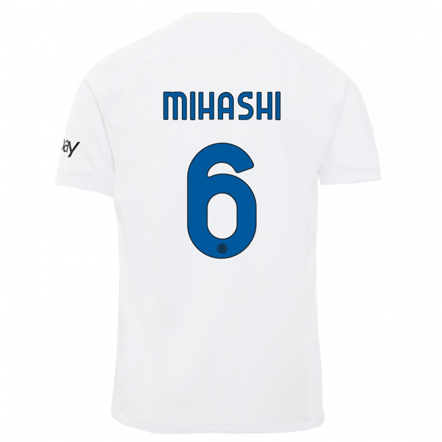 Vaikiškas Mana Mihashi #6 Baltas Išvykos Marškinėliai 2023/24 T-Shirt