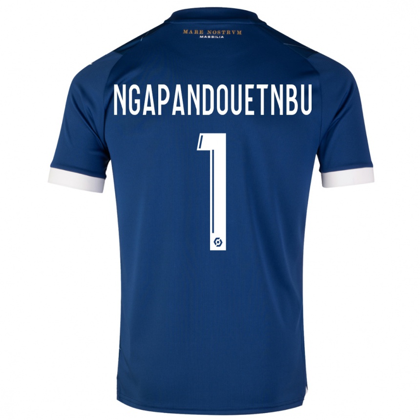 Vaikiškas Simon Ngapandouetnbu #1 Tamsiai Mėlyna Išvykos Marškinėliai 2023/24 T-Shirt