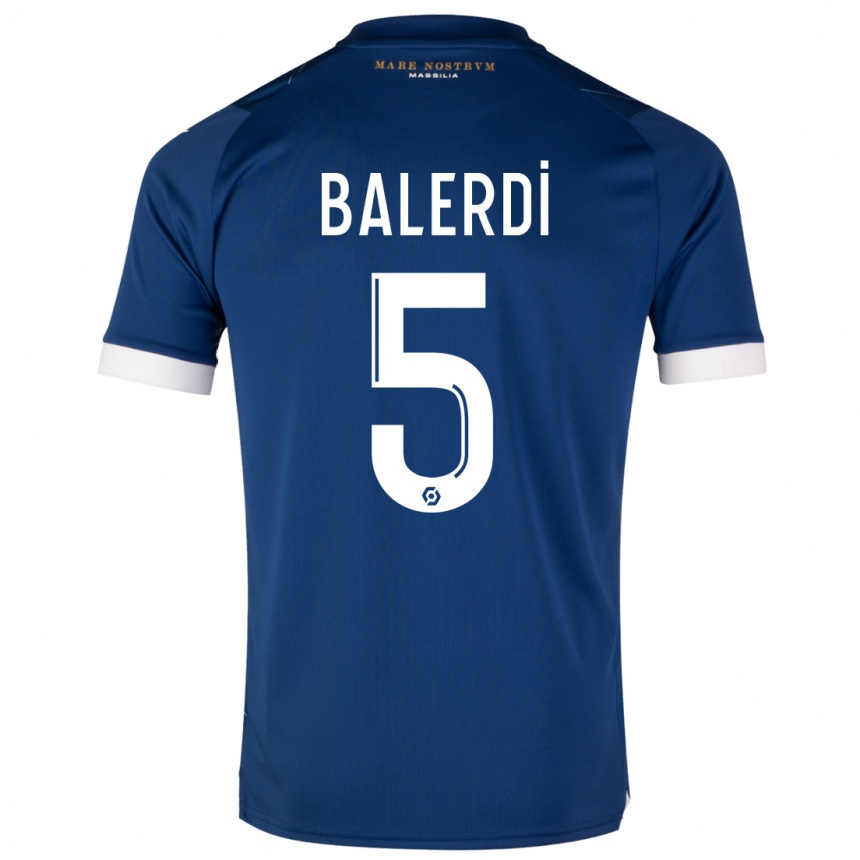 Vaikiškas Leonardo Balerdi #5 Tamsiai Mėlyna Išvykos Marškinėliai 2023/24 T-Shirt