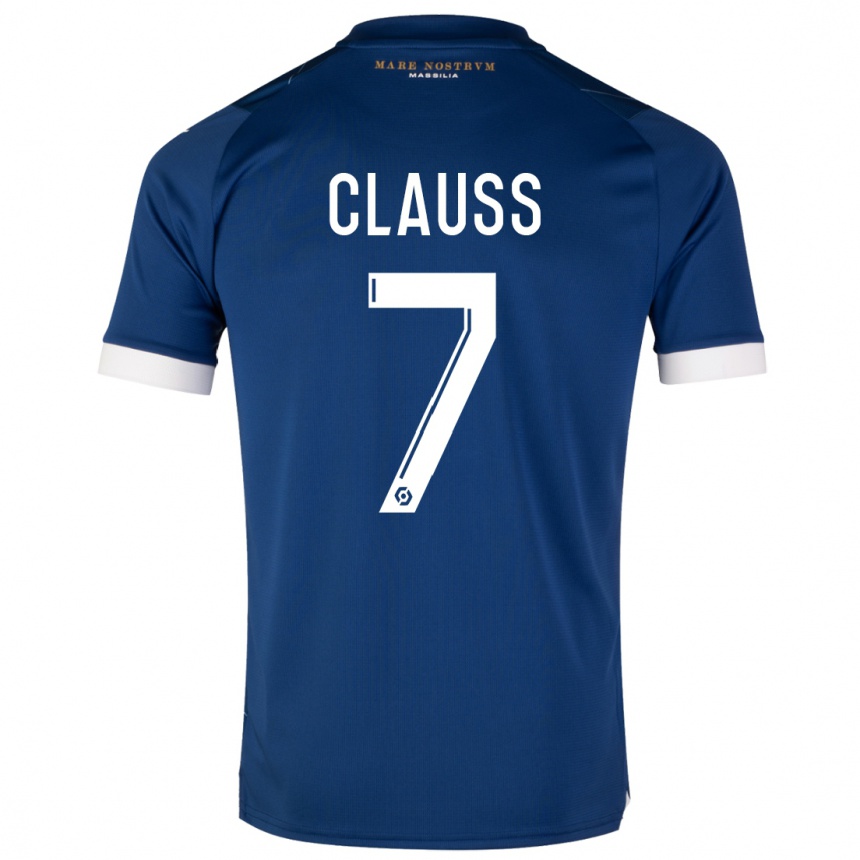 Vaikiškas Jonathan Clauss #7 Tamsiai Mėlyna Išvykos Marškinėliai 2023/24 T-Shirt