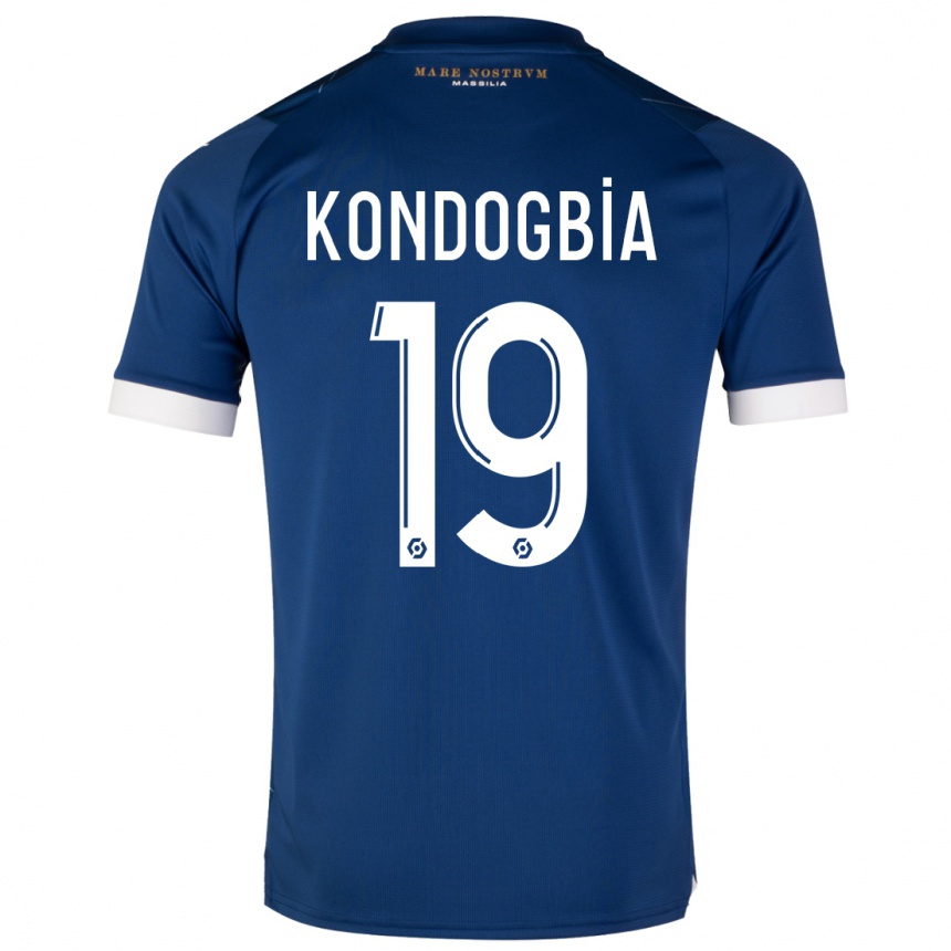 Vaikiškas Geoffrey Kondogbia #19 Tamsiai Mėlyna Išvykos Marškinėliai 2023/24 T-Shirt