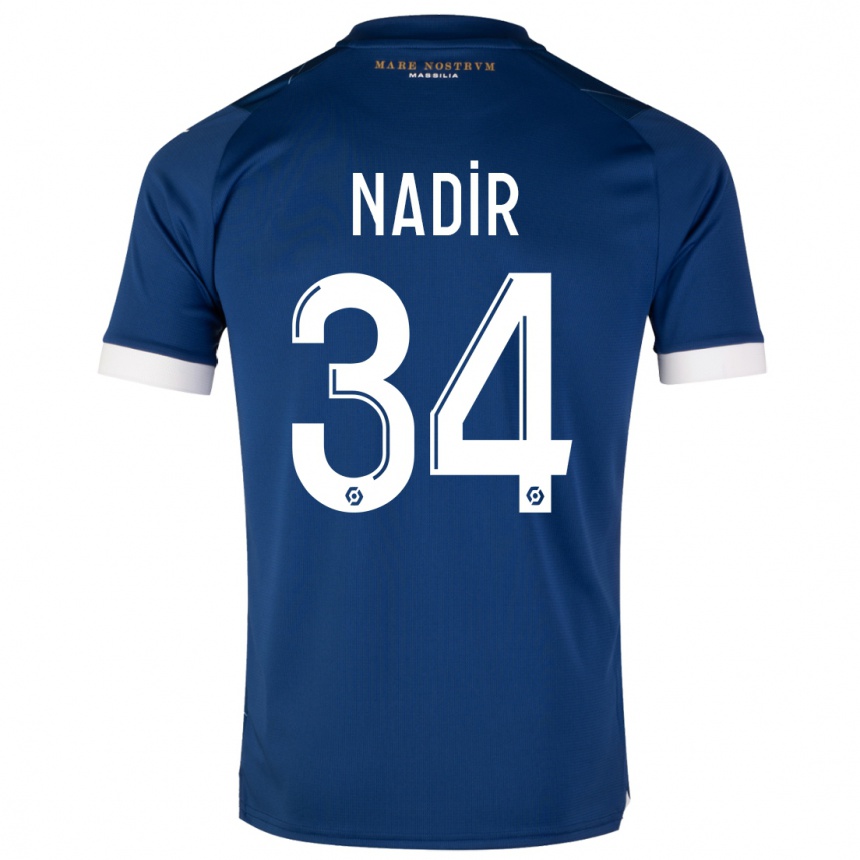 Vaikiškas Bilal Nadir #34 Tamsiai Mėlyna Išvykos Marškinėliai 2023/24 T-Shirt