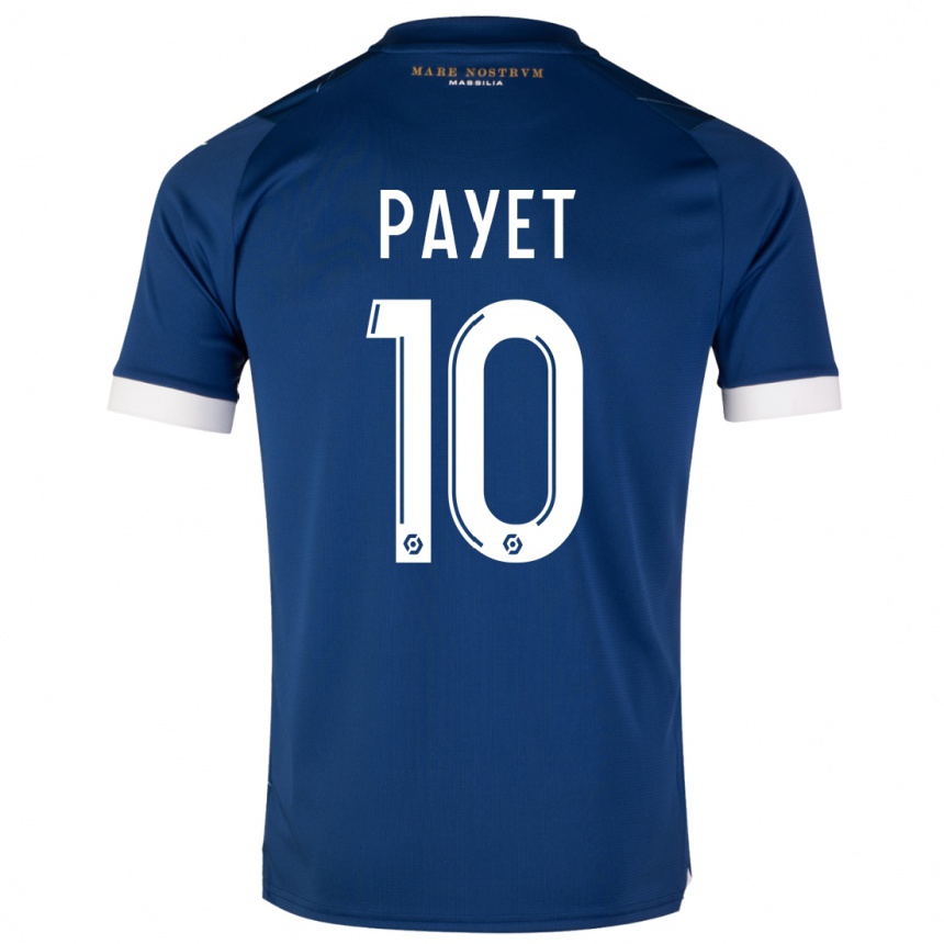 Vaikiškas Dimitri Payet #10 Tamsiai Mėlyna Išvykos Marškinėliai 2023/24 T-Shirt