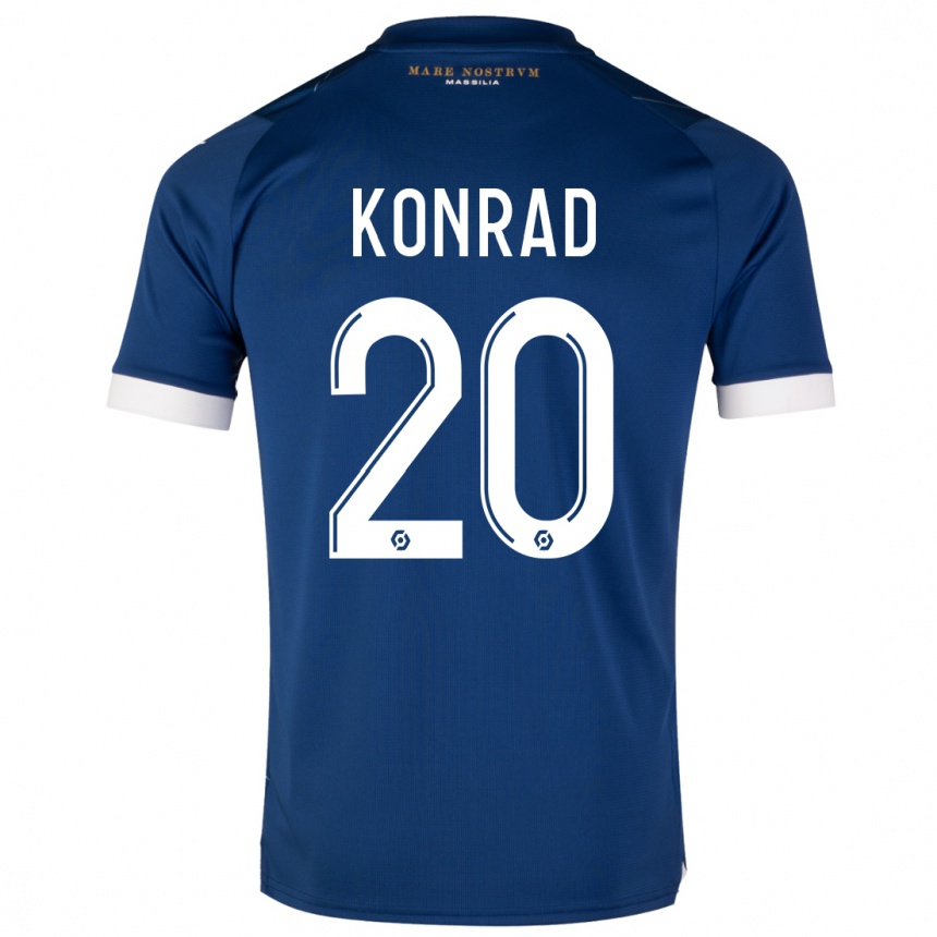 Vaikiškas Konrad De La Fuente #20 Tamsiai Mėlyna Išvykos Marškinėliai 2023/24 T-Shirt