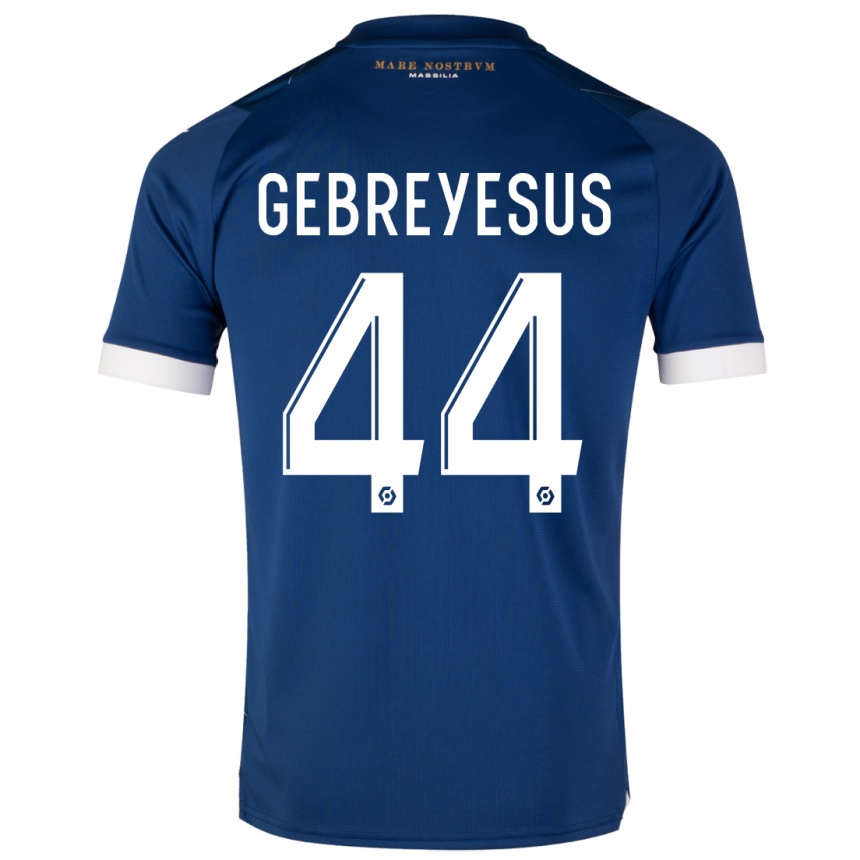 Vaikiškas Esey Gebreyesus #44 Tamsiai Mėlyna Išvykos Marškinėliai 2023/24 T-Shirt