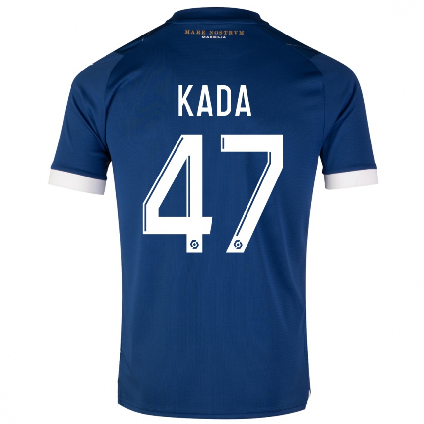 Vaikiškas Joakim Kada #47 Tamsiai Mėlyna Išvykos Marškinėliai 2023/24 T-Shirt