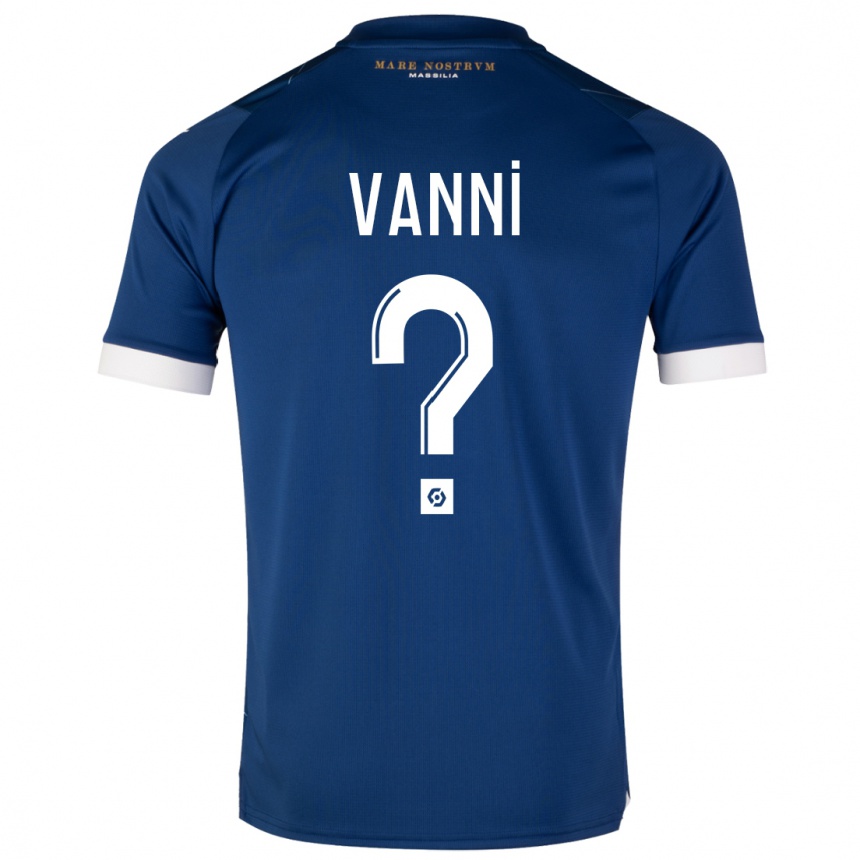 Vaikiškas Fabio Vanni #0 Tamsiai Mėlyna Išvykos Marškinėliai 2023/24 T-Shirt