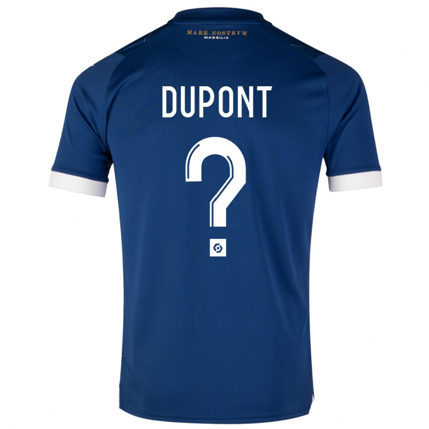 Vaikiškas Hugo Dupont #0 Tamsiai Mėlyna Išvykos Marškinėliai 2023/24 T-Shirt