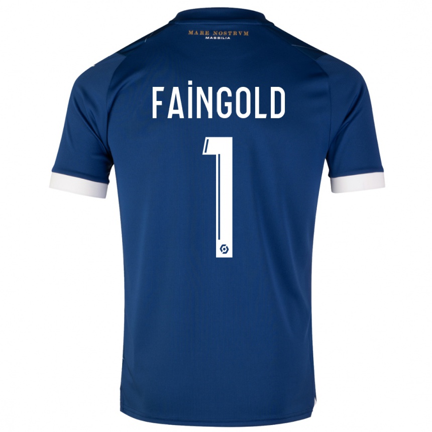 Vaikiškas Abbie Faingold #1 Tamsiai Mėlyna Išvykos Marškinėliai 2023/24 T-Shirt