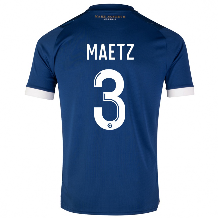 Vaikiškas Agathe Maetz #3 Tamsiai Mėlyna Išvykos Marškinėliai 2023/24 T-Shirt