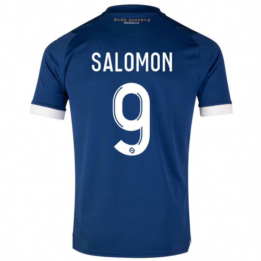 Vaikiškas Maeva Salomon #9 Tamsiai Mėlyna Išvykos Marškinėliai 2023/24 T-Shirt