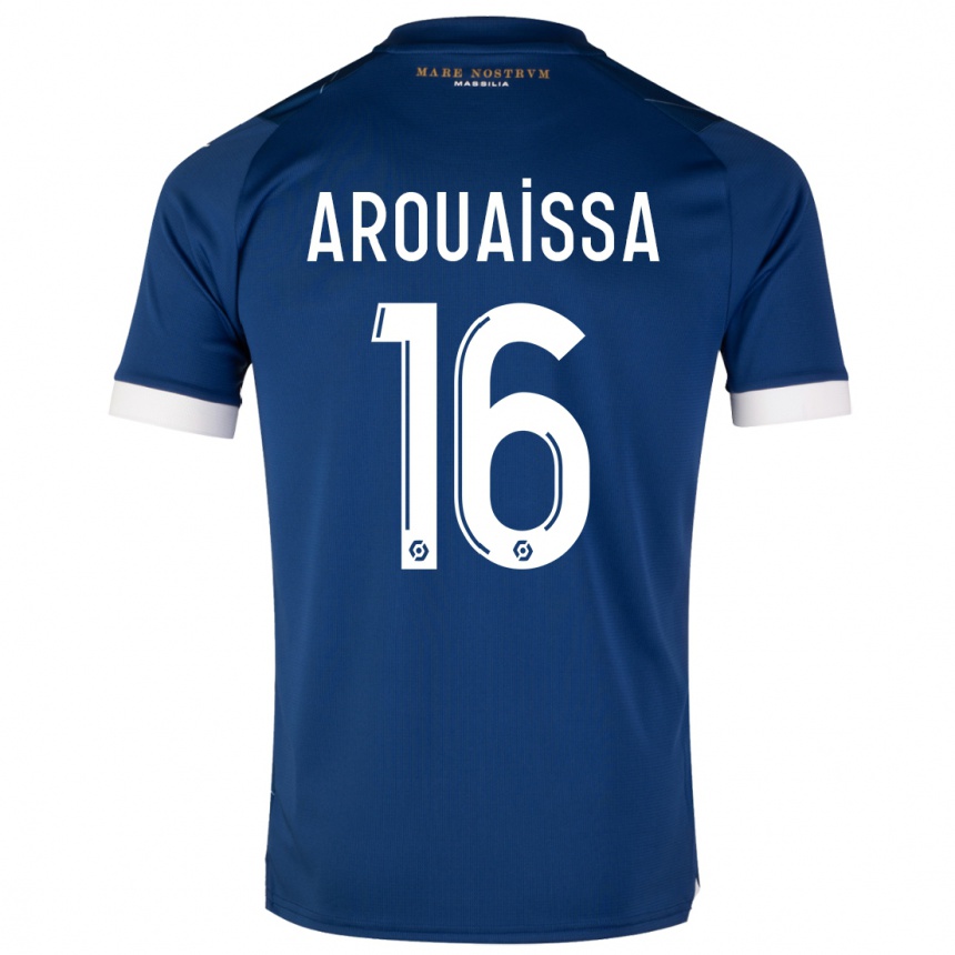 Vaikiškas Ines Arouaissa #16 Tamsiai Mėlyna Išvykos Marškinėliai 2023/24 T-Shirt