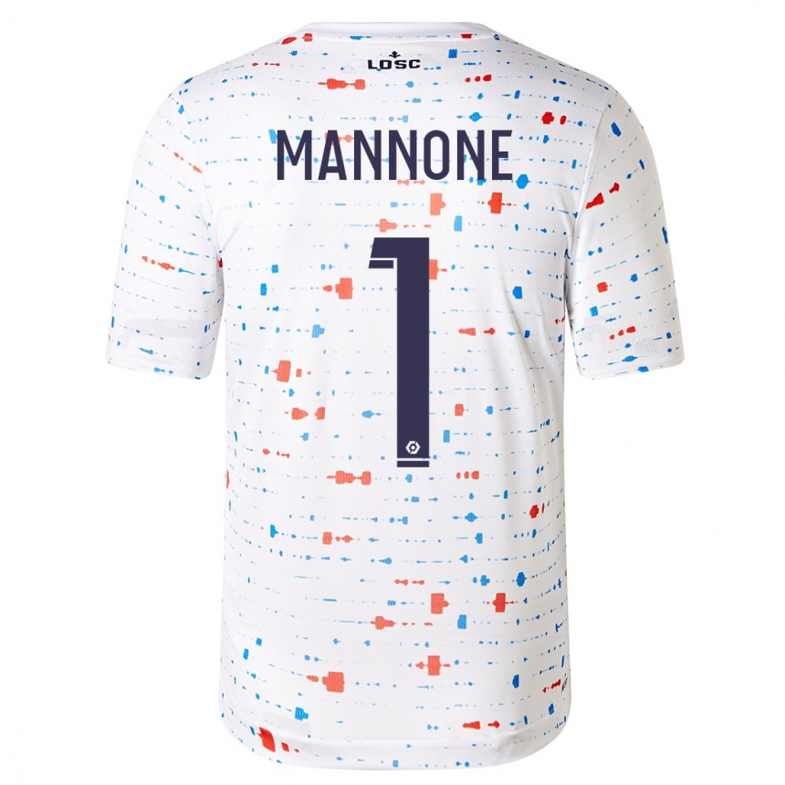 Vaikiškas Vito Mannone #1 Baltas Išvykos Marškinėliai 2023/24 T-Shirt