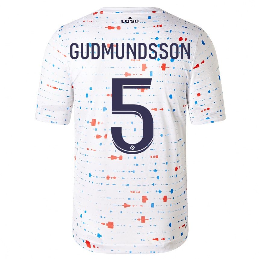 Vaikiškas Gabriel Gudmundsson #5 Baltas Išvykos Marškinėliai 2023/24 T-Shirt