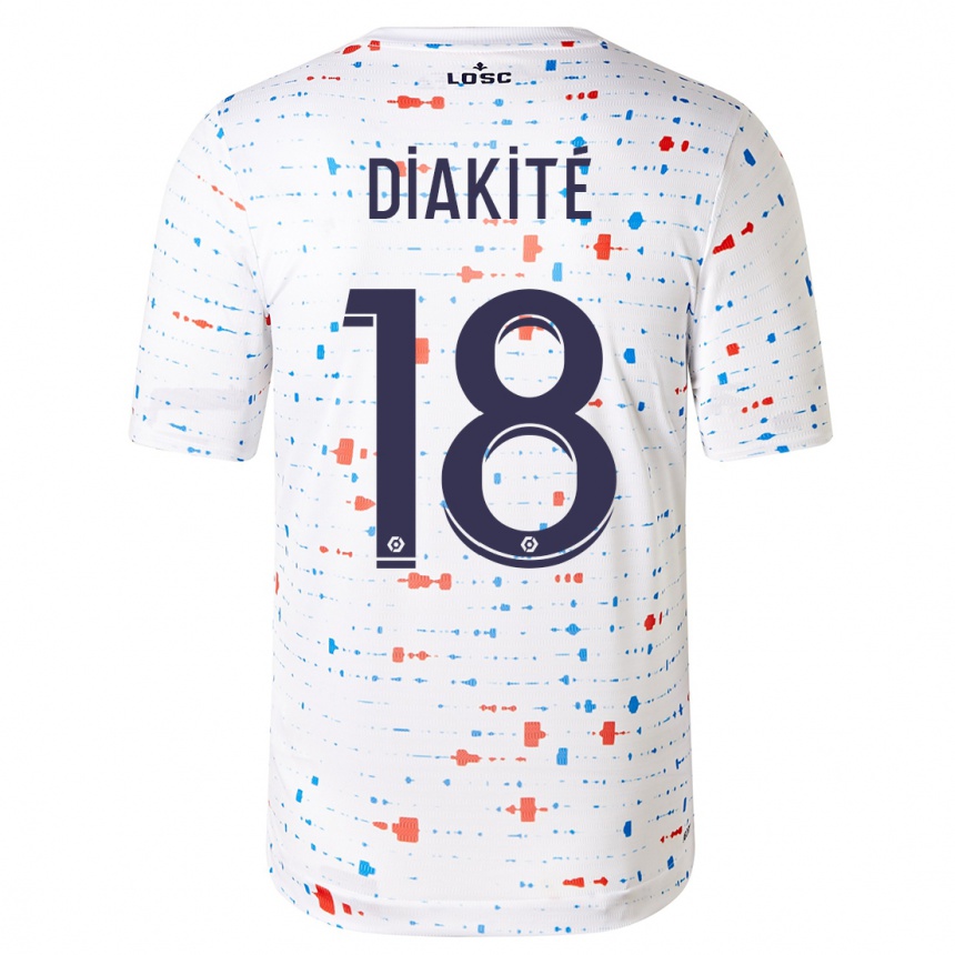 Vaikiškas Bafodé Diakité #18 Baltas Išvykos Marškinėliai 2023/24 T-Shirt