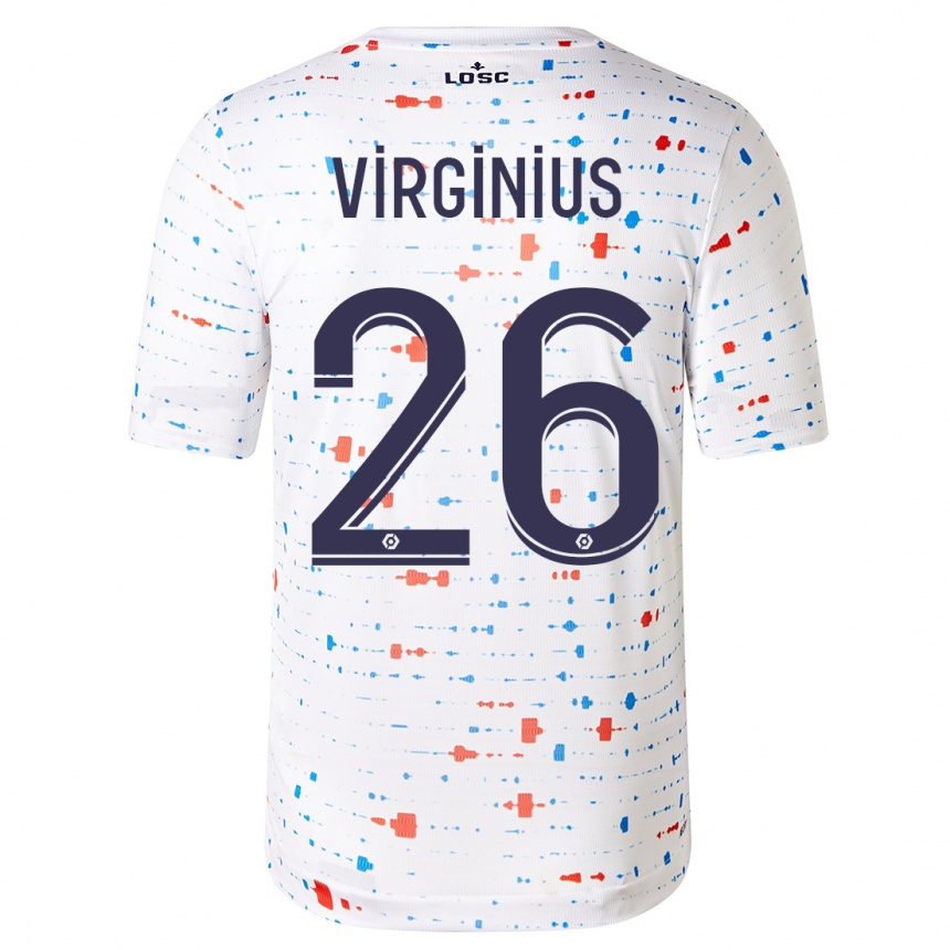 Vaikiškas Alan Virginius #26 Baltas Išvykos Marškinėliai 2023/24 T-Shirt