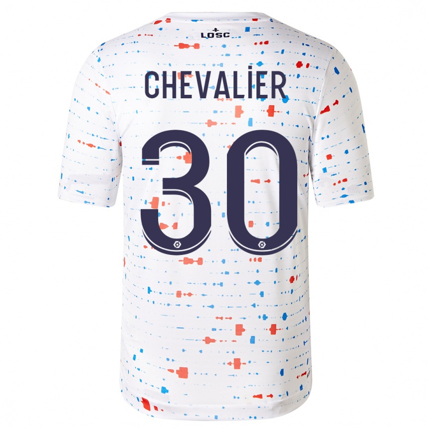 Vaikiškas Lucas Chevalier #30 Baltas Išvykos Marškinėliai 2023/24 T-Shirt